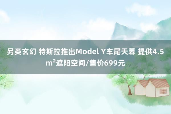 另类玄幻 特斯拉推出Model Y车尾天幕 提供4.5m²遮阳空间/售价699元