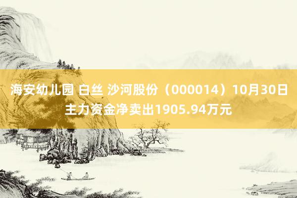 海安幼儿园 白丝 沙河股份（000014）10月30日主力资金净卖出1905.94万元