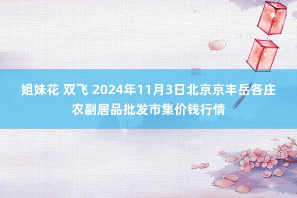 姐妹花 双飞 2024年11月3日北京京丰岳各庄农副居品批发市集价钱行情