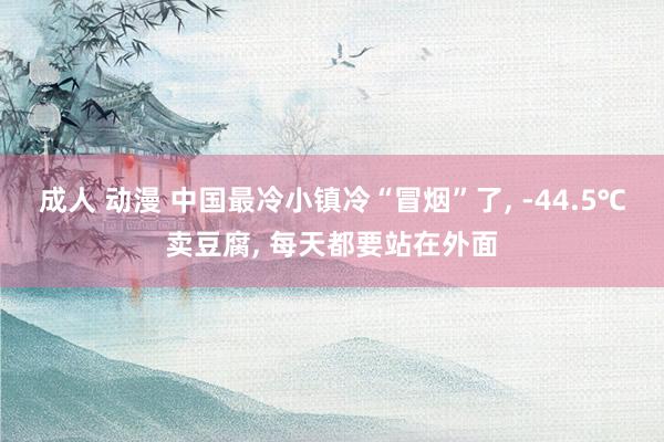 成人 动漫 中国最冷小镇冷“冒烟”了， -44.5℃卖豆腐， 每天都要站在外面