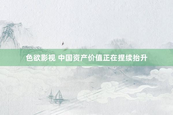 色欲影视 中国资产价值正在捏续抬升