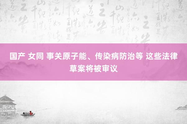 国产 女同 事关原子能、传染病防治等 这些法律草案将被审议